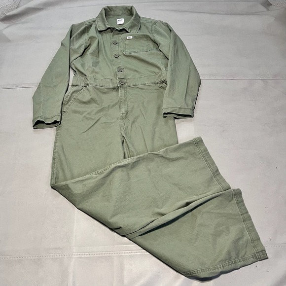 Lee Workwear Jumpsuit Men Sage Olive Cotton Mechanic Coverall Overall-M-3222 - Picture 1 of 12